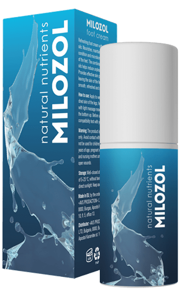 Milozol Cream Anwendung auf Füßen und Nägeln